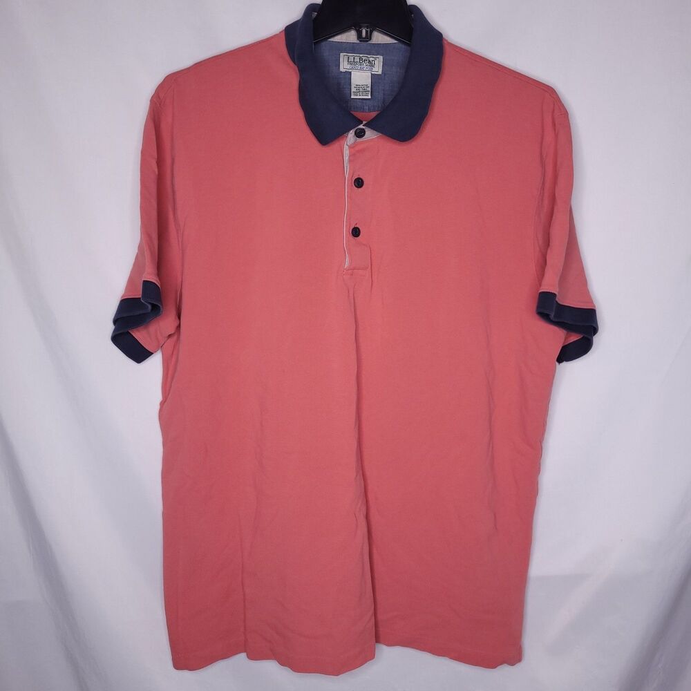 LL Bean Polo Shirt Mens 2XLT Red Casco Bay Rugged 525699